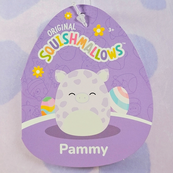 Squishmallow Pammy the Purple Pig 11" UltraSoft Easter Farm Pal Toy Plush NWT - Picture 5 of 6